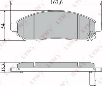 LYNXauto BD-5731 - Kit de plaquettes de frein, frein à disque cwaw.fr