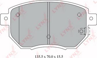 LYNXauto BD-5737 - Kit de plaquettes de frein, frein à disque cwaw.fr