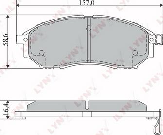 LYNXauto BD-5725 - Kit de plaquettes de frein, frein à disque cwaw.fr