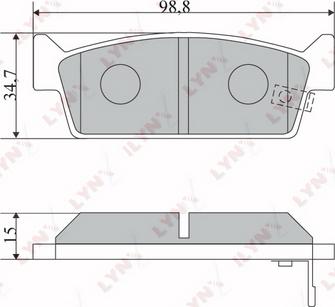 LYNXauto BD-5726 - Kit de plaquettes de frein, frein à disque cwaw.fr