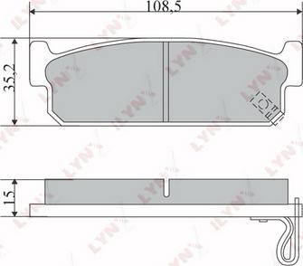 LYNXauto BD-5728 - Kit de plaquettes de frein, frein à disque cwaw.fr