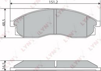 LYNXauto BD-5723 - Kit de plaquettes de frein, frein à disque cwaw.fr