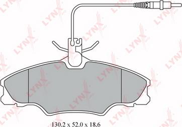 LYNXauto BD-6108 - Kit de plaquettes de frein, frein à disque cwaw.fr