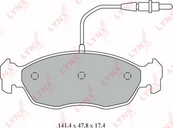 LYNXauto BD-6107 - Kit de plaquettes de frein, frein à disque cwaw.fr