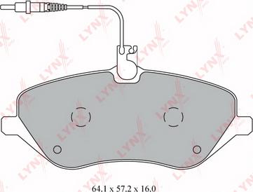 LYNXauto BD-6110 - Kit de plaquettes de frein, frein à disque cwaw.fr