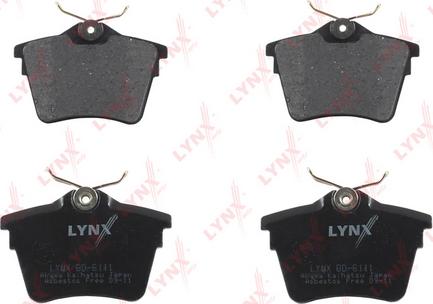 LYNXauto BD-6111 - Kit de plaquettes de frein, frein à disque cwaw.fr