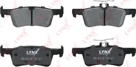 LYNXauto BD-6118 - Kit de plaquettes de frein, frein à disque cwaw.fr