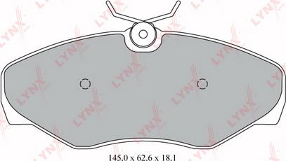 LYNXauto BD-6303 - Kit de plaquettes de frein, frein à disque cwaw.fr