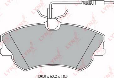 LYNXauto BD-6307 - Kit de plaquettes de frein, frein à disque cwaw.fr