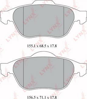 LYNXauto BD-6316 - Kit de plaquettes de frein, frein à disque cwaw.fr