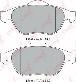 LYNXauto BD-6312 - Kit de plaquettes de frein, frein à disque cwaw.fr