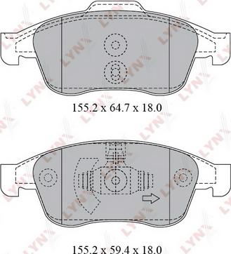 LYNXauto BD-6317 - Kit de plaquettes de frein, frein à disque cwaw.fr