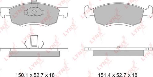 LYNXauto BD-6324 - Kit de plaquettes de frein, frein à disque cwaw.fr