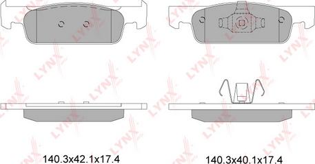 LYNXauto BD-6322 - Kit de plaquettes de frein, frein à disque cwaw.fr