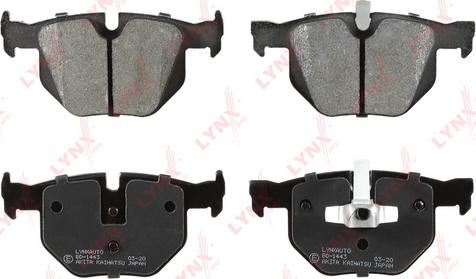 LYNXauto BD-1443 - Kit de plaquettes de frein, frein à disque cwaw.fr