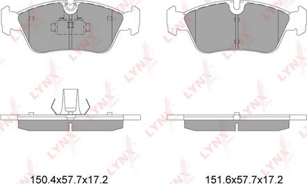 LYNXauto BD-1408 - Kit de plaquettes de frein, frein à disque cwaw.fr