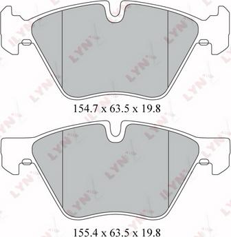 LYNXauto BD-1414 - Kit de plaquettes de frein, frein à disque cwaw.fr