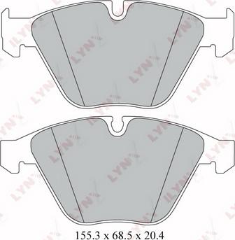 LYNXauto BD-1415 - Kit de plaquettes de frein, frein à disque cwaw.fr