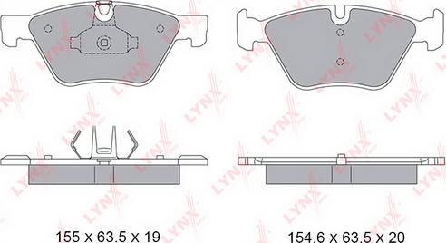 LYNXauto BD-1434 - Kit de plaquettes de frein, frein à disque cwaw.fr