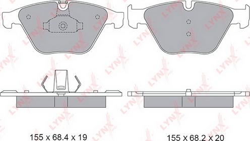 LYNXauto BD-1435 - Kit de plaquettes de frein, frein à disque cwaw.fr