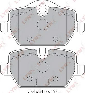 LYNXauto BD-1430 - Kit de plaquettes de frein, frein à disque cwaw.fr