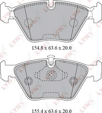 LYNXauto BD-1424 - Kit de plaquettes de frein, frein à disque cwaw.fr