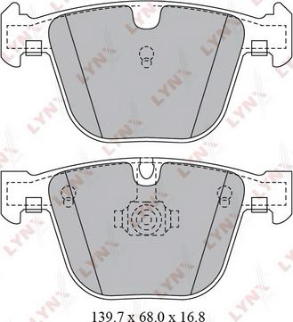 LYNXauto BD-1425 - Kit de plaquettes de frein, frein à disque cwaw.fr