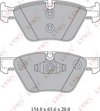 LYNXauto BD-1421 - Kit de plaquettes de frein, frein à disque cwaw.fr