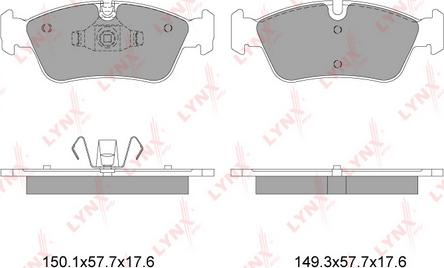 LYNXauto BD-1422 - Kit de plaquettes de frein, frein à disque cwaw.fr