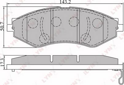 LYNXauto BD-1805 - Kit de plaquettes de frein, frein à disque cwaw.fr