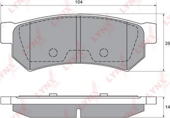 LYNXauto BD-1814 - Kit de plaquettes de frein, frein à disque cwaw.fr