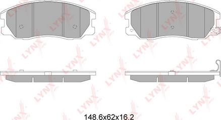 LYNXauto BD-1816 - Kit de plaquettes de frein, frein à disque cwaw.fr