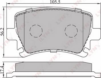 LYNXauto BD-1204 - Kit de plaquettes de frein, frein à disque cwaw.fr