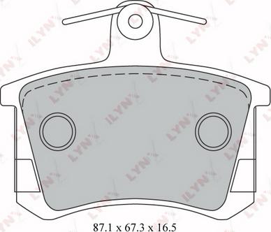 LYNXauto BD-1208 - Kit de plaquettes de frein, frein à disque cwaw.fr