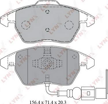 LYNXauto BD-1203 - Kit de plaquettes de frein, frein à disque cwaw.fr