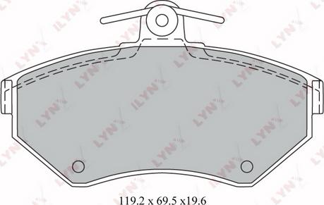 LYNXauto BD-1214 - Kit de plaquettes de frein, frein à disque cwaw.fr