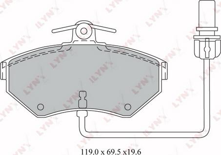 LYNXauto BD-1215 - Kit de plaquettes de frein, frein à disque cwaw.fr