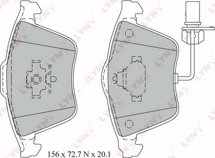 LYNXauto BD-1217 - Kit de plaquettes de frein, frein à disque cwaw.fr