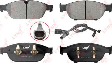 LYNXauto BD-1235 - Kit de plaquettes de frein, frein à disque cwaw.fr