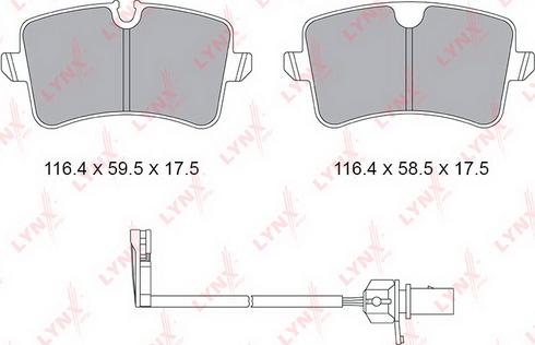 LYNXauto BD-1231 - Kit de plaquettes de frein, frein à disque cwaw.fr