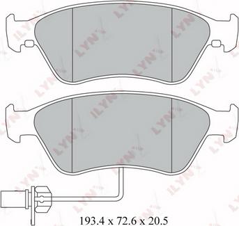 LYNXauto BD-1222 - Kit de plaquettes de frein, frein à disque cwaw.fr