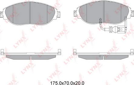 LYNXauto BD-8042 - Kit de plaquettes de frein, frein à disque cwaw.fr