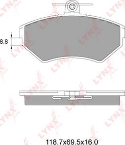 LYNXauto BD-8009 - Kit de plaquettes de frein, frein à disque cwaw.fr