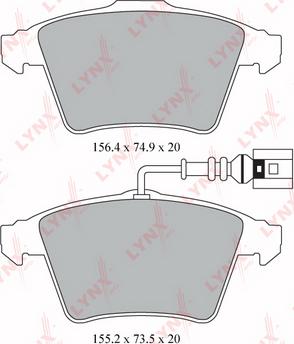 LYNXauto BD-8006 - Kit de plaquettes de frein, frein à disque cwaw.fr