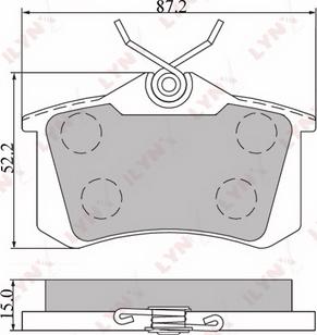 LYNXauto BD-8002 - Kit de plaquettes de frein, frein à disque cwaw.fr