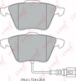 LYNXauto BD-8016 - Kit de plaquettes de frein, frein à disque cwaw.fr