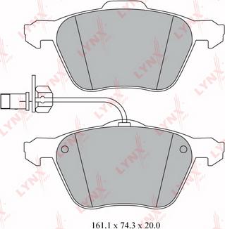 LYNXauto BD-8018 - Kit de plaquettes de frein, frein à disque cwaw.fr