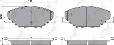 LYNXauto BD-8035 - Kit de plaquettes de frein, frein à disque cwaw.fr