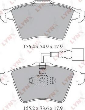 LYNXauto BD-8032 - Kit de plaquettes de frein, frein à disque cwaw.fr