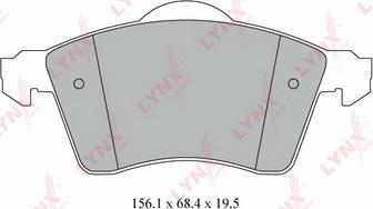 LYNXauto BD-8024 - Kit de plaquettes de frein, frein à disque cwaw.fr